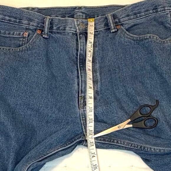 Levi's 505 Classic Straight Leg High Rise Jeans Men's 38x30 (Fits 38x29) | Blue - Picture 10 of 12